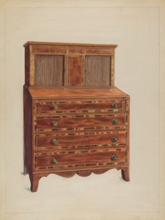 Tambour Desk, c. 1936. Creator: Bernard Gussow.
