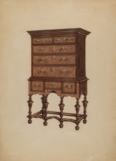 Highboy, c. 1937. Creator: Isadore Goldberg.