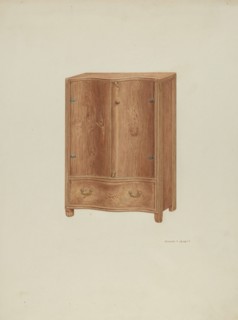 Cupboard, 1938. Creator: Edward Jewett.
