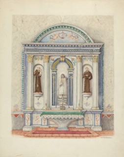 Side Altar, San Luis Rey Mission, 1941. Creator: William Kieckhofel.