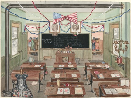 Rural School Room, 1900, 1935/1942. Creator: Perkins Harnly.