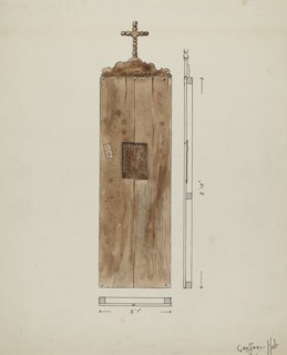 Side of Original Confessional, c. 1936. Creator: Geoffrey Holt.