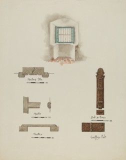Window Recess, and Casement Details, c. 1939. Creator: Geoffrey Holt.