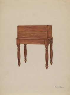 Writing Table and Desk, c. 1936. Creator: Henry Meyers.
