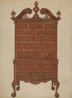 Highboy, c. 1940. Creator: Isadore Goldberg.