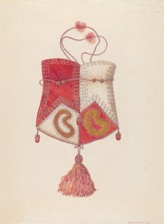 Beaded Bag, 1935/1942. Creator: William Kieckhofel.