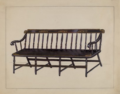Settee, c. 1936. Creator: Katherine Hastings.
