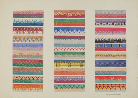 Feather Stitching, c. 1937. Creator: Gordena Jackson.
