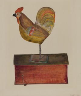 Crowing Cock, c. 1937. Creator: Chris Makrenos.