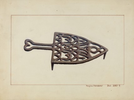Iron Holder, c. 1938. Creator: Regina Henderer.