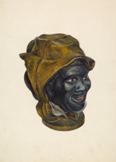 Toy Bank: Negro Boy Head, c. 1939. Creator: Walter Hochstrasser.