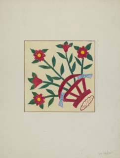 Pieced Quilt (1 Square), c. 1940. Creator: William Herbert.