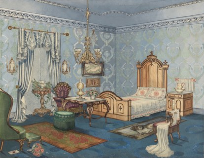 Bedroom, 1882, c. 1941. Creator: Perkins Harnly.