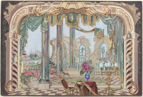 Stage Backdrop, 1935/1942. Creator: Perkins Harnly.