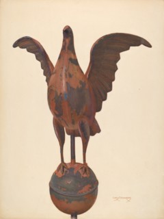 Flag-pole Finial Pigeon, 1935/1942. Creator: Chris Makrenos.