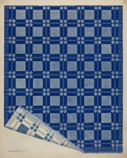 Woven Coverlet, c. 1936. Creator: J. Howard Iams.