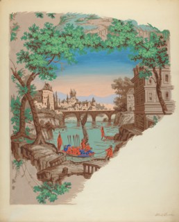 Wall Paper, c. 1936. Creator: Albert J. Levone.