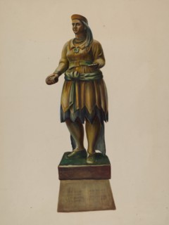 Cigar Store Indian, c. 1937. Creator: Walter Hochstrasser.