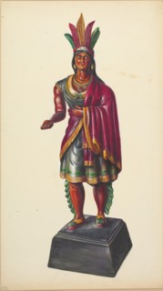 Cigar Store Indian, c. 1937. Creator: Walter Hochstrasser.