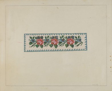 Beadwork Book Marker, c. 1937. Creator: Edith Miller.
