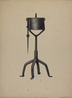 Oil Lamp, c. 1938. Creator: Walter Hochstrasser.