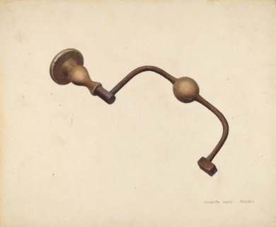 Carpenter's Brace, c. 1939. Creator: Henrietta S. Hukill.