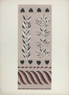 Wall Decoration Below Chair Rail, c. 1940. Creator: Alvin M Gully.