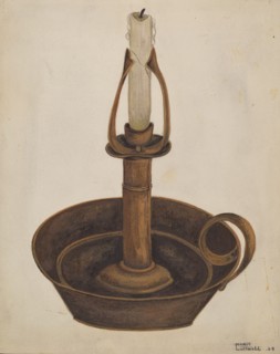 Candlestick, 1938. Creator: Marie Lutrell.
