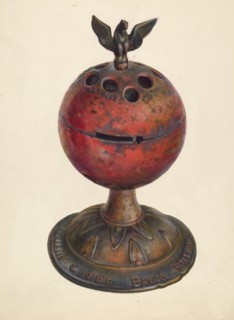 Toy Bank: Globe, c. 1939. Creator: Walter Hochstrasser.