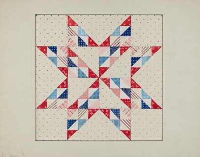 Quilt - "Eastern Star", c. 1940. Creator: Margaret Linsley.