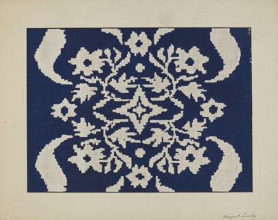 Coverlet Section, c. 1940. Creator: Margaret Linsley.