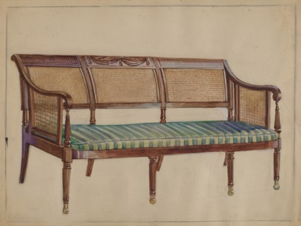 Settee, 1935/1942. Creator: George Loughridge.
