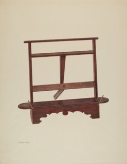 Book Rest - Mahogany, c. 1939. Creator: Frank M Keane.