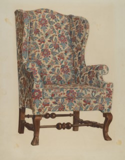Wing Chair, 1941. Creator: Rolland Livingstone.
