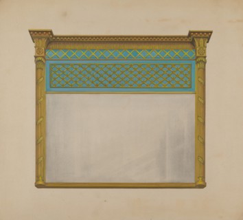 Mantel Looking Glass, c. 1937. Creator: Arthur Johnson.
