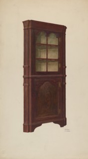 Corner Cupboard, c. 1940. Creator: Henry Moran.