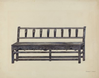 Bench, c. 1936. Creator: Edward Jewett.