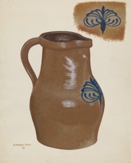 Stoneware Pitcher, 1936. Creator: Jerome Hoxie.