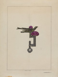 Pincushion and Thread Holder, c. 1936. Creator: Raymond Manupelli.