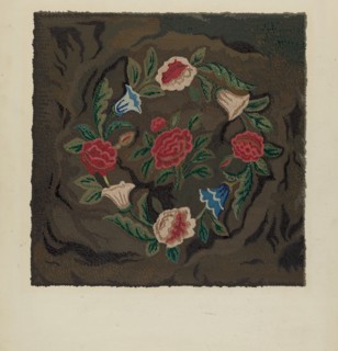 Hooked Rug, c. 1936. Creator: Jules Lefevere.