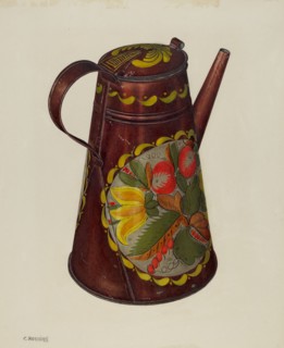 Toleware Coffee Pot, c. 1940. Creator: Charles Henning.