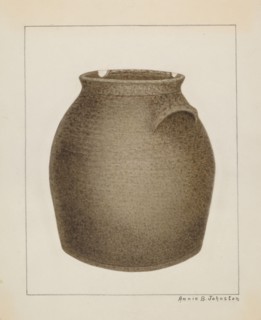 Stoneware Jar, c. 1937. Creator: Annie B Johnston.