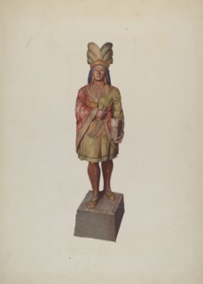 Cigar Store Indian, c. 1937. Creator: Joseph Goldberg.