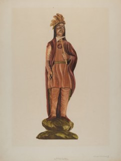 Cigar Store Indian, c. 1937. Creator: Einar Heiberg.