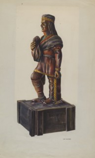Cigar Store Indian, c. 1941. Creator: Chris Makrenos.
