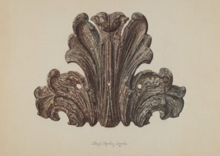 Ornamental Iron Leaf, 1938. Creator: Lloyd Charles Lemcke.