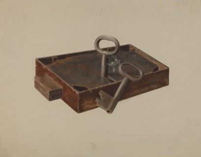 Bar Lock and Keys, 1940. Creator: Alexander Anderson.