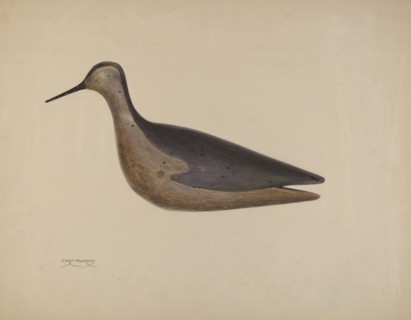 Wooden Decoy, c. 1937. Creator: Chris Makrenos.