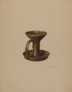 Grease Lamp, c. 1938. Creator: Nicholas Amantea.