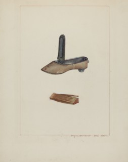 Slipper Match Box, c. 1938. Creator: Regina Henderer.